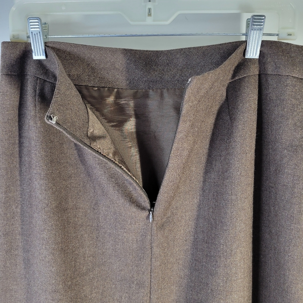 Pendleton Brown Virgin Wool Back Zip Size 14 Line… - image 6
